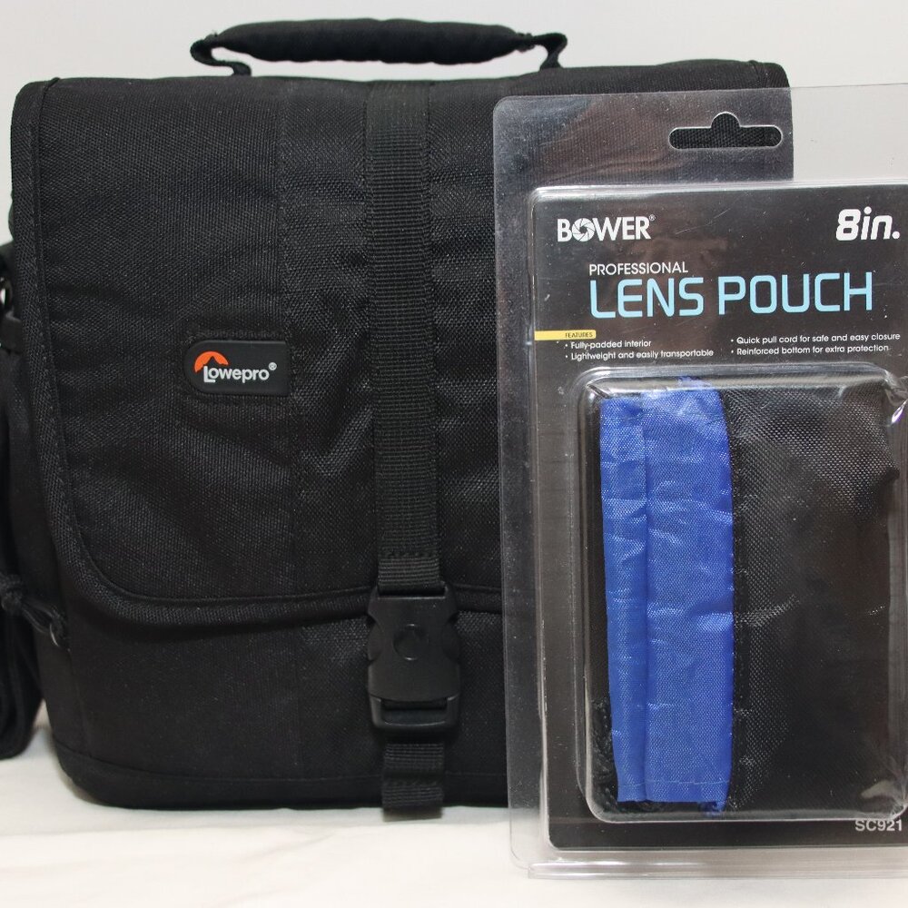 Lowepro DSLR/Mirrorless Bag Kit with 8" Pro lens Pouch NOW $25 WAS $53